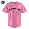 Cleveland Browns Hello Kitty Pink NFL Baseball Jersey 2