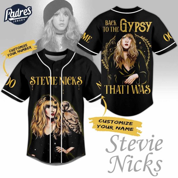 Custom Back To Gypsy That I Was Stevie Nicks Baseball Jersey 1