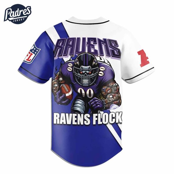 Custom Baltimore Ravens Football Mascot Baseball Jersey 2