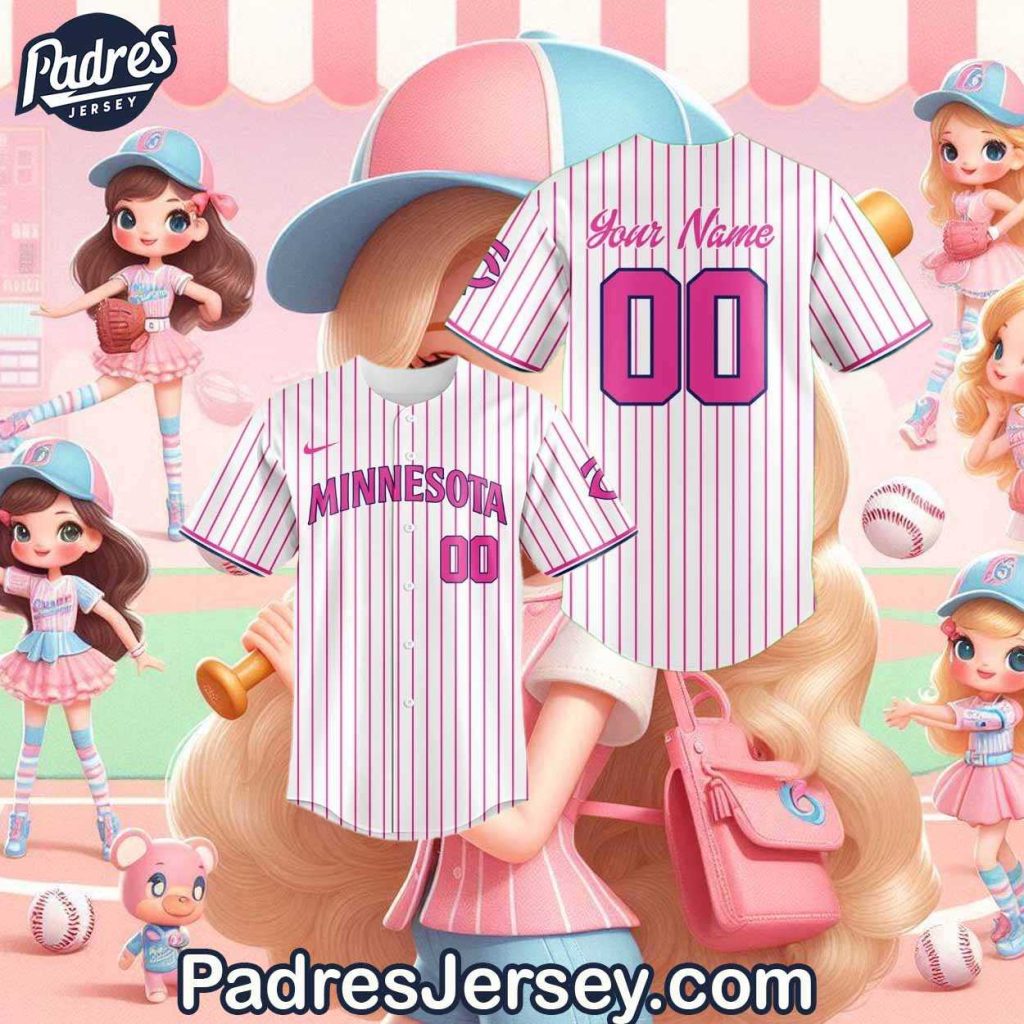 Custom Barbie X Minnesota Twins Baseball Jersey