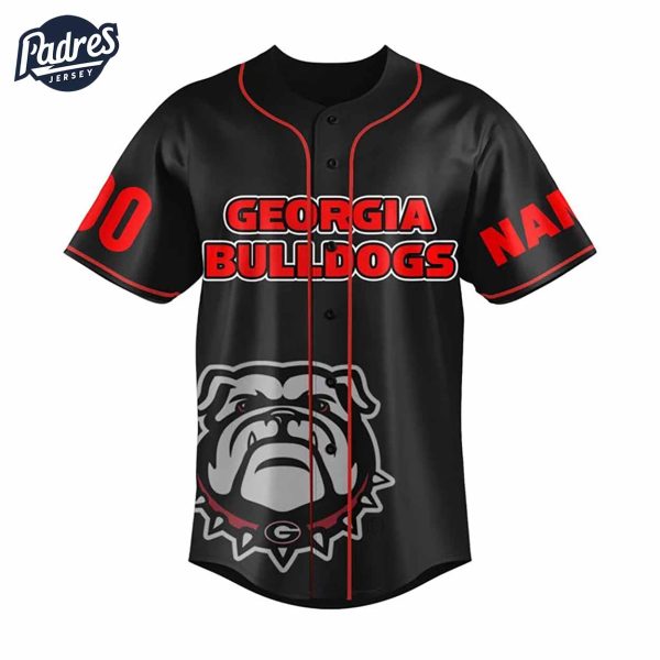 Custom Georgia Bulldogs NCAA Football Baseball Jersey 4