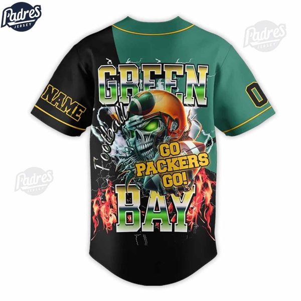 Custom Green Bay Packers NFL Baseball Jersey Style 3