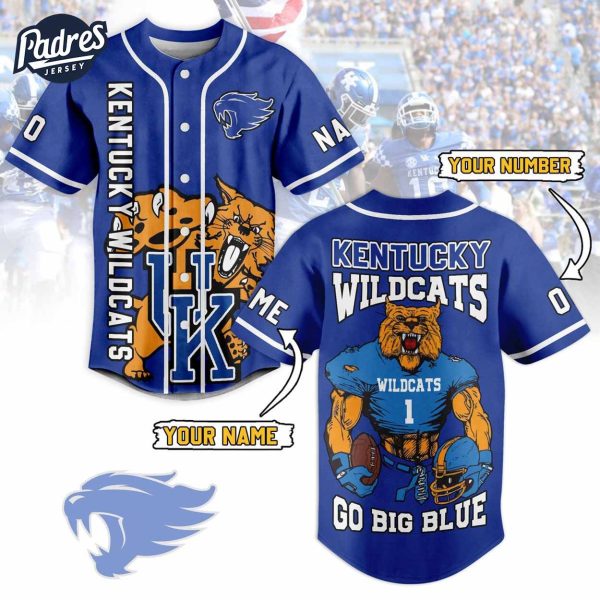 Custom Kentucky Wildcats Football Baseball Jersey 1