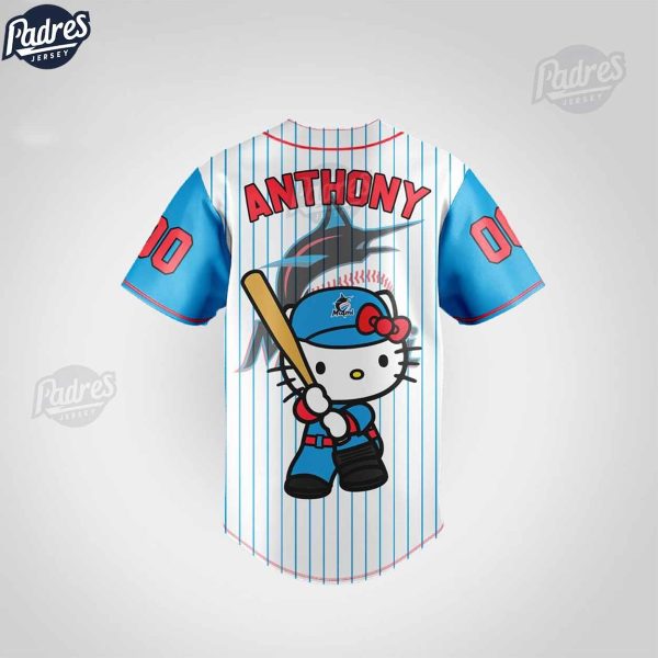 Custom Miami Marlins Hello Kitty Baseball Jersey 2