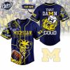 Custom Michigan Wolverines Football Baseball Jersey 1