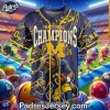 Custom Michigan Wolverines National Championship Football Baseball Jersey 3