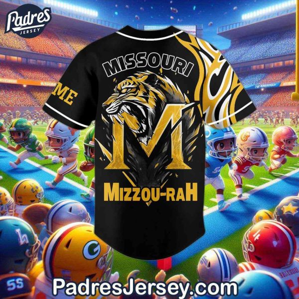 Custom Missouri Tigers Football Baseball Jersey 3