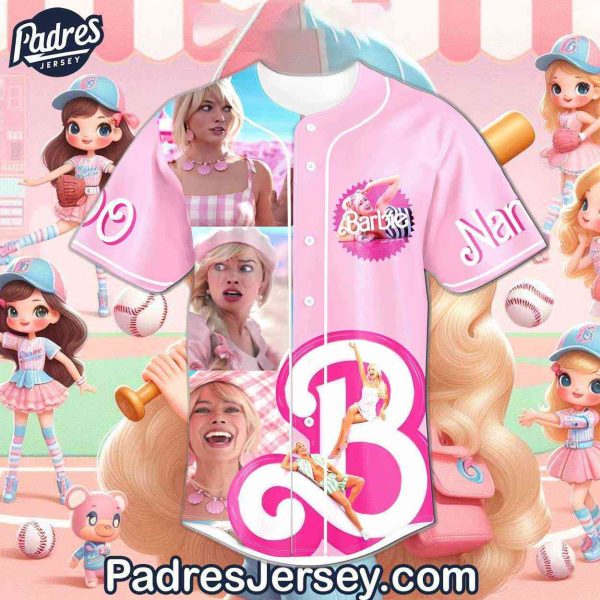 Custom Movie Lets Go party Barbie Baseball Jersey 2