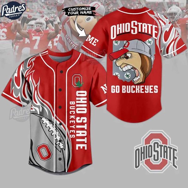 Custom Ohio State Buckeyes Football Baseball Jersey Gifts 1