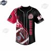 Custom Ohio State Buckeyes Football Black Baseball Jersey 2