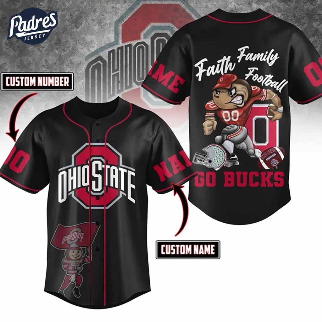 Custom Ohio State Football Baseball Jersey