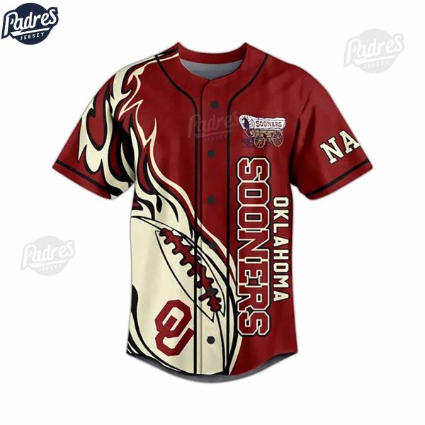 Custom Oklahoma Sooners Football Baseball Jersey 2