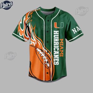 Custom Miami Hurricanes Football Baseball Jersey Gifts