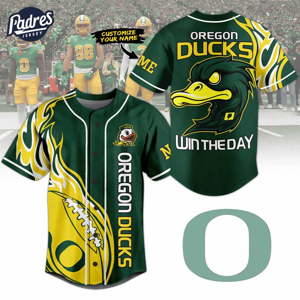 Custom Oregon Ducks Football Baseball Jersey