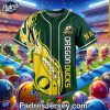 Custom Oregon Ducks Football Baseball Jersey 3