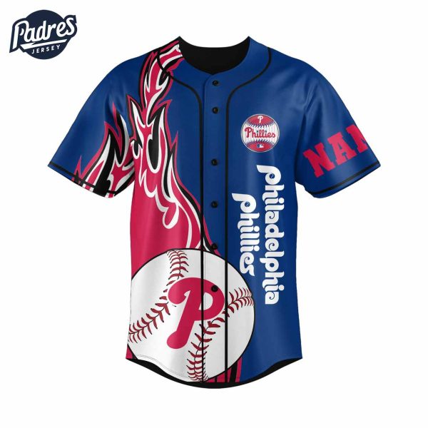 Custom Philadelphia Phillies Helmet Baseball Jersey 3