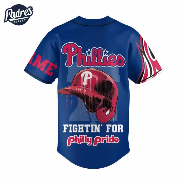 Custom Philadelphia Phillies Helmet Baseball Jersey 4