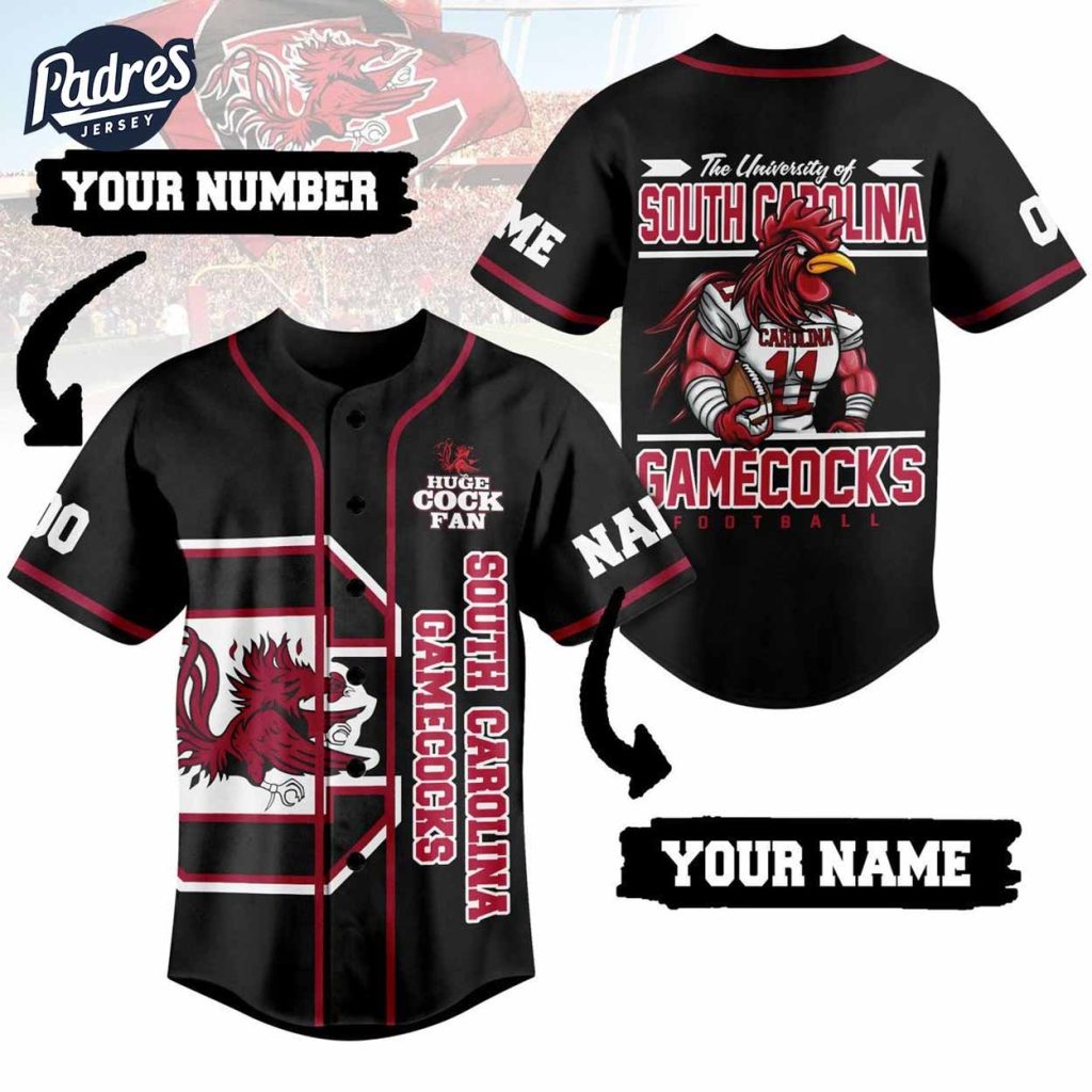 Custom South Carolina Gamecocks Football Baseball Jersey