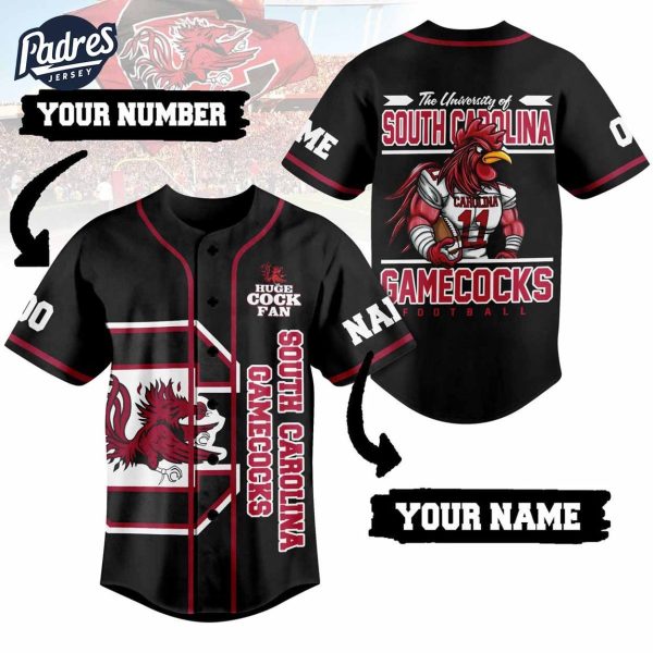 Custom South Carolina Gamecocks Football Baseball Jersey 1