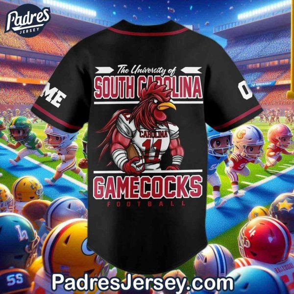 Custom South Carolina Gamecocks Football Baseball Jersey 3