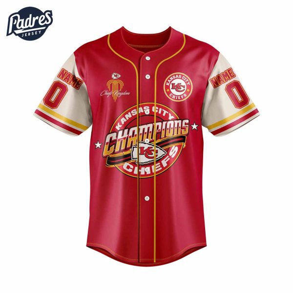 Custom Super Bowl Champions Chiefs 2024 Baseball Jersey Style 2