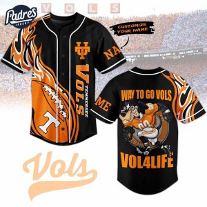 Custom Tennessee Volunteers Football Baseball Jersey 1