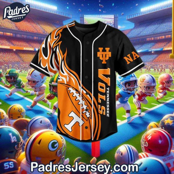 Custom Tennessee Volunteers Football Baseball Jersey 2