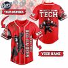 Custom Texas Tech Red Raiders Football Baseball Jersey 1