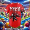 Custom Texas Tech Red Raiders Football Baseball Jersey 3