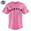 Denver Broncos Hello Kitty Pink NFL Baseball Jersey 2