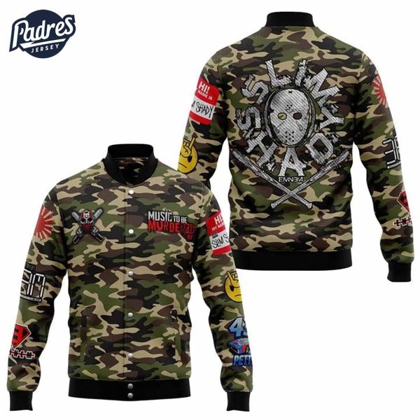 Eminem The Death Of Slim Shady Camo Baseball Jacket 1