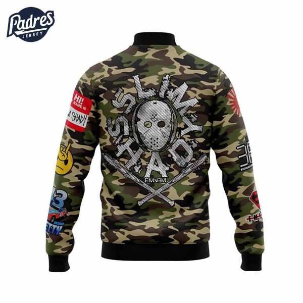 Eminem The Death Of Slim Shady Camo Baseball Jacket 3