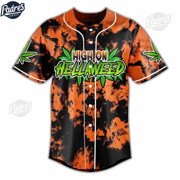 Friday the 420th High On Hellaweed Baseball Jersey 2