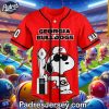 Georgia Bulldogs Snoopy Football Baseball Jersey 2