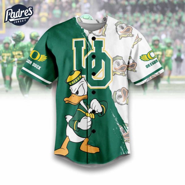 Go Ducks Mighty Oregon Football Baseball Jersey 3