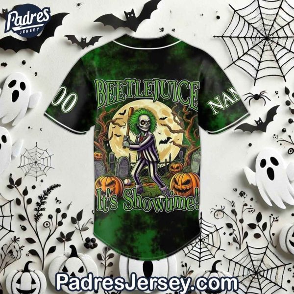 Halloween Beetlejuice Custom Baseball Jersey Style 3