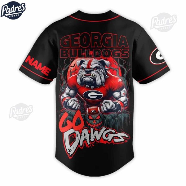 Halloween Georgia Bulldogs Football Baseball Jersey 3