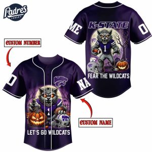 Halloween Kansas State Wildcats Football Custom Baseball Jersey