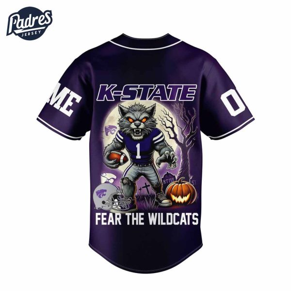 Halloween Kansas State Wildcats Football Football Custom Baseball Jersey 3