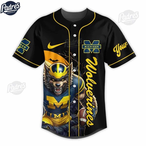 Halloween Michigan Wolverines Football Baseball Jersey 2