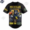 Halloween Michigan Wolverines Football Baseball Jersey 3