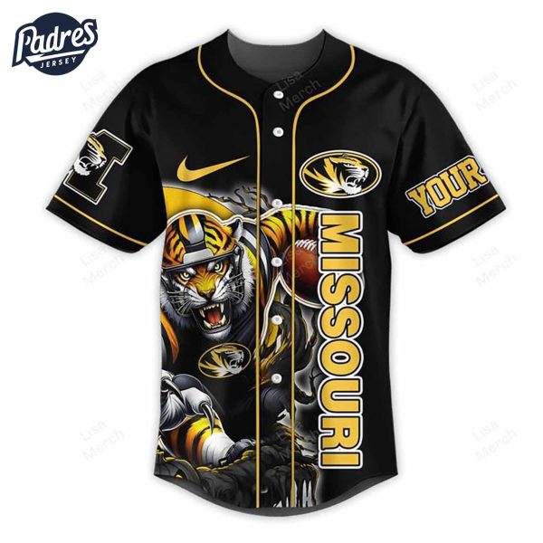 Halloween Missouri Tigers Fear The Mizzou Rah Football Custom Baseball Jersey 2