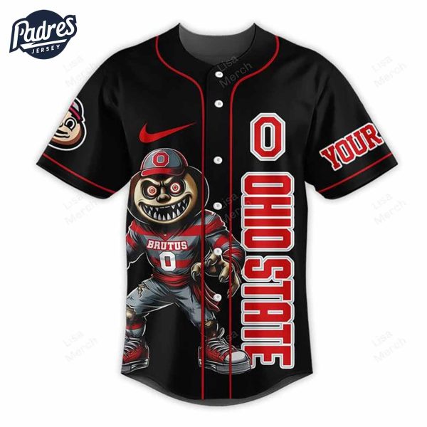 Halloween Ohio State Fear The Buckeyes Football Custom Baseball Jersey 2