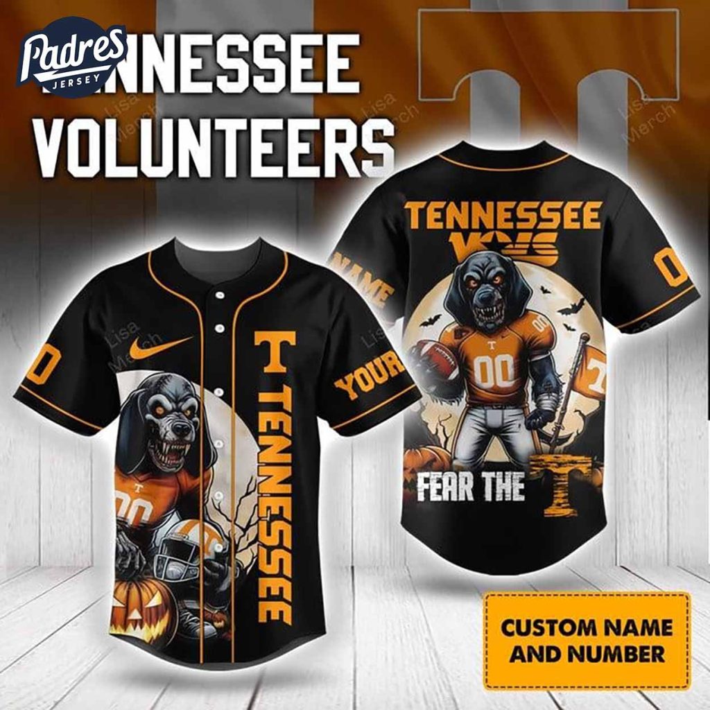 Halloween Tennessee Volunteers Fear The Vols 2024 Football Custom Baseball Jersey