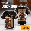 Halloween Texas Longhorns Fear The Longhorn Football Custom Baseball Jersey 1