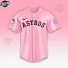 Houston Astros x Hello Kitty Night Pink Baseball Jersey Style 2