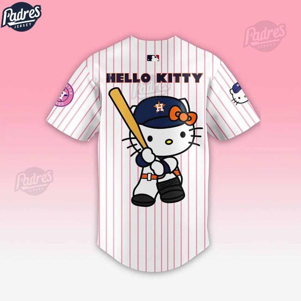 Houston Astros x Hello Kitty Night Stripes Baseball Jersey Gifts 3