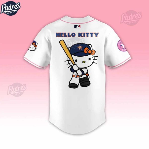 Houston Astros x Hello Kitty Night White Baseball Jersey Gifts 3