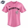 Houston Texans Hello Kitty Pink NFL Baseball Jersey 2