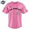 Los Angeles Chargers Hello Kitty Pink NFL Baseball Jersey 2